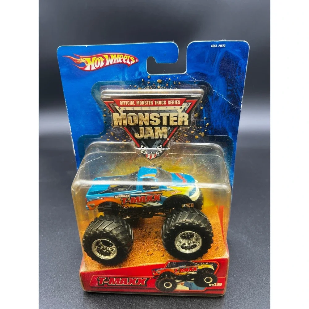 Hot Wheels Monster Jam Traxxas T-Maxx #49 Blue Die-Cast Monster Truck 2005 NIB